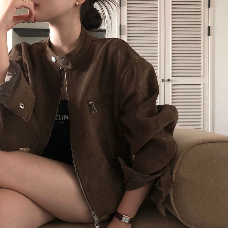 バンドカラー、スエードクロップジャケット jk1144 | BEIDELLI | 詳細画像4 