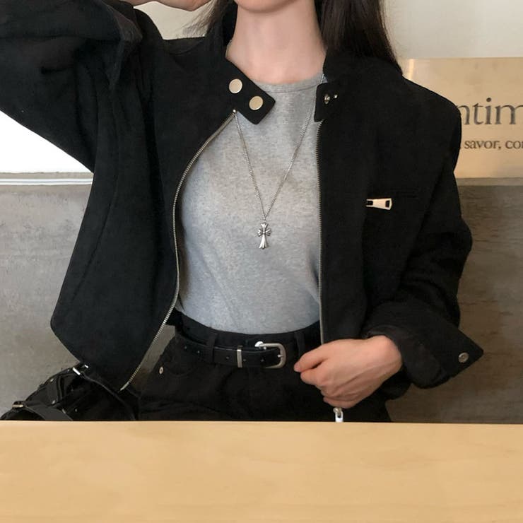 バンドカラー、スエードクロップジャケット jk1144 | BEIDELLI | 詳細画像8 