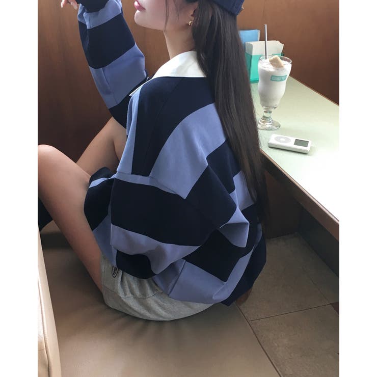 クミ、ボーダーカラートレーナー ts1453 | BEIDELLI | 詳細画像5 