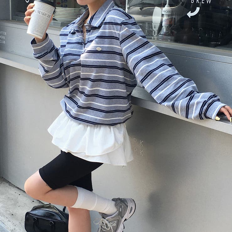 ポポ、ストライプストリングのTシャツ ts1397 | BEIDELLI | 詳細画像9 