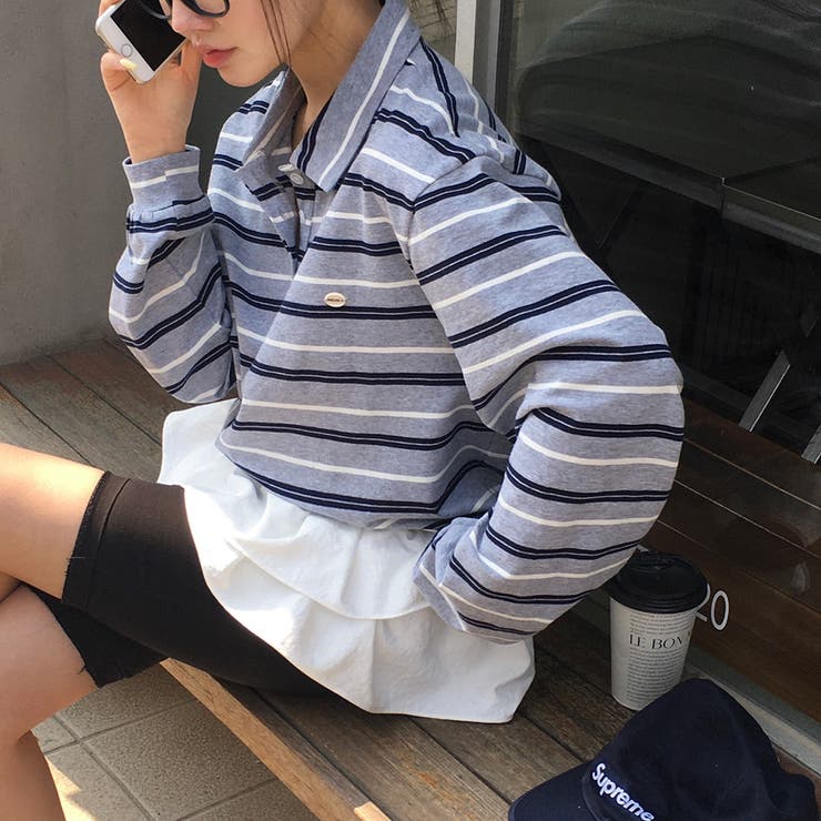 ポポ、ストライプストリングのTシャツ ts1397 | BEIDELLI | 詳細画像8 