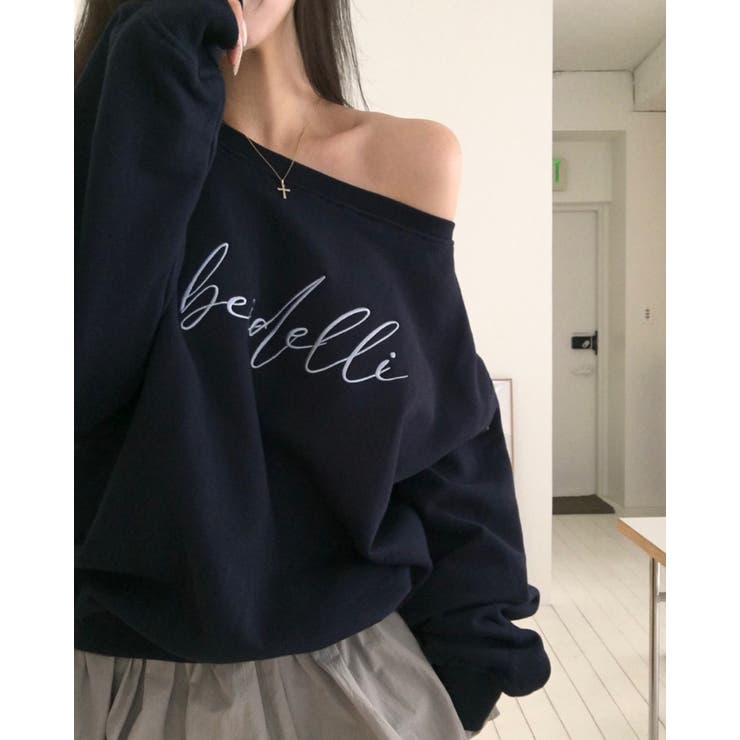 カリー、オフショルダーレタリングスウェット ts1437 | BEIDELLI | 詳細画像3 