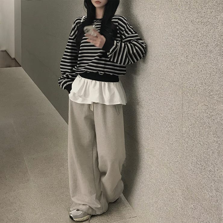 ヘイト、ストライプラウンドトレーナー ts1387 | BEIDELLI | 詳細画像9 