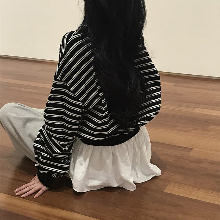 ヘイト、ストライプラウンドトレーナー ts1387 | BEIDELLI | 詳細画像6 