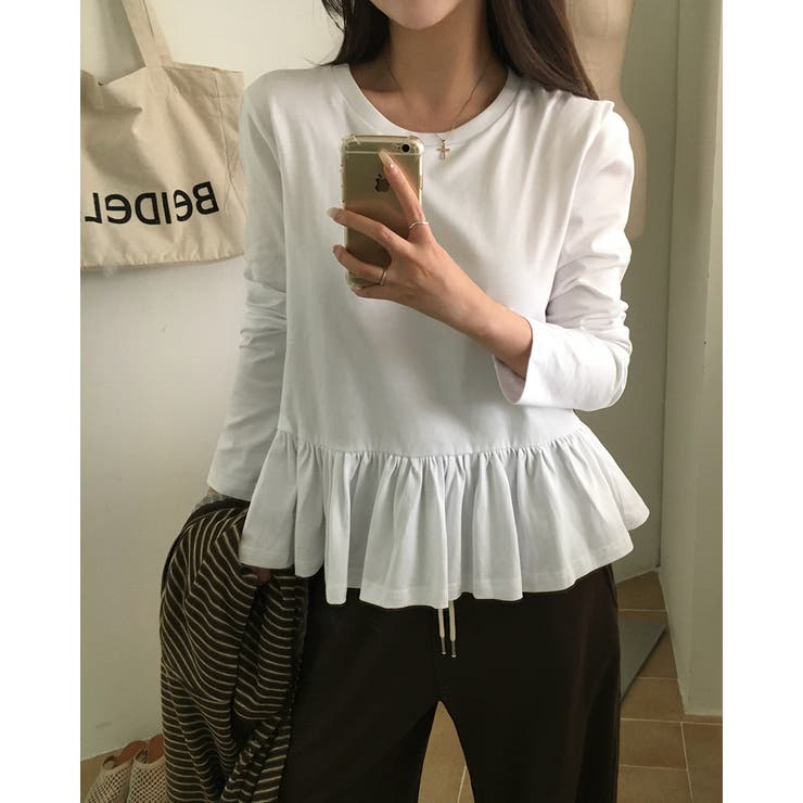 ソフ レイヤードフリル長袖Tシャツ ts1441 | BEIDELLI | 詳細画像2 