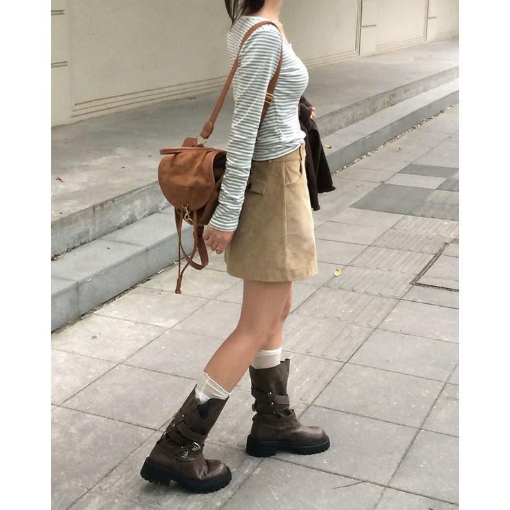 配色ヘンリーネック ストライプTシャツ ts1451 | BEIDELLI | 詳細画像3 