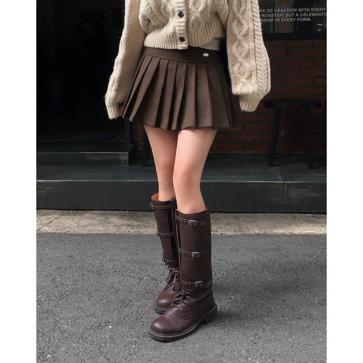 ロウペンダント半プリーツスカート sk1158 | BEIDELLI | 詳細画像5 