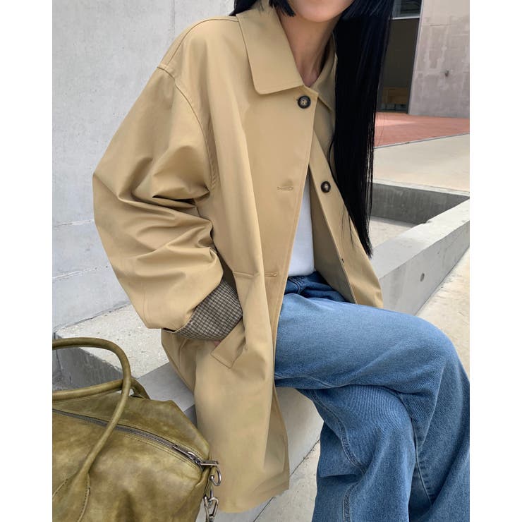 BEIGE | ドヴ チェック配色 トレンチコート ct1064 | BEIDELLI