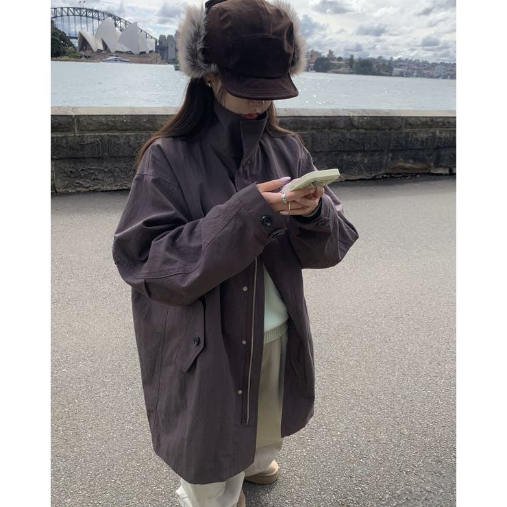 BROWN | ブロン サファリハイネックハーフジャケット DS26293 | BEIDELLI