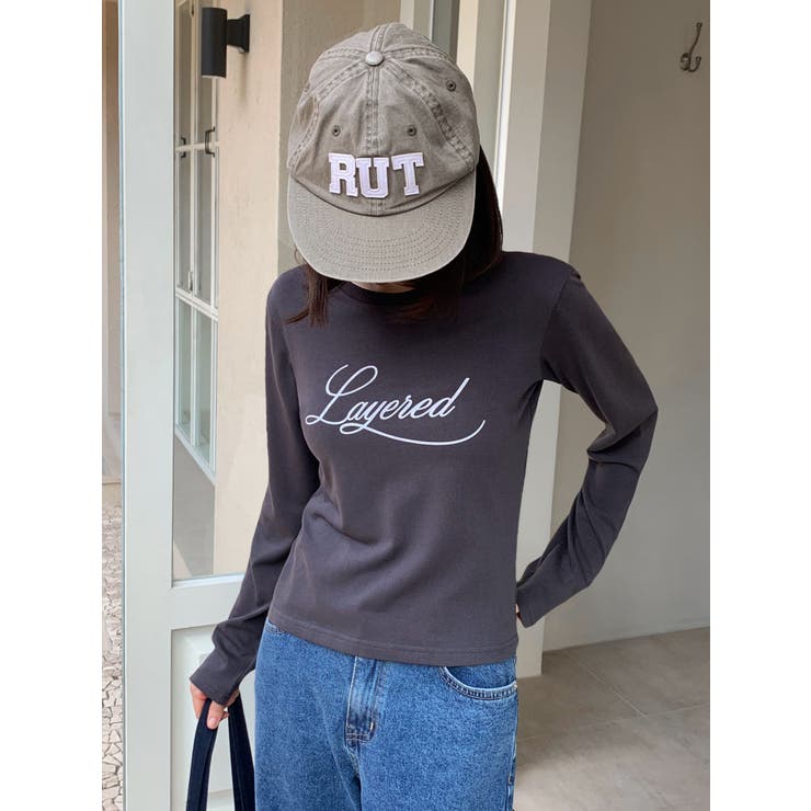 CHARCOAL | ペーパーレタリング長袖 Tシャツ DS26058 | BEIDELLI
