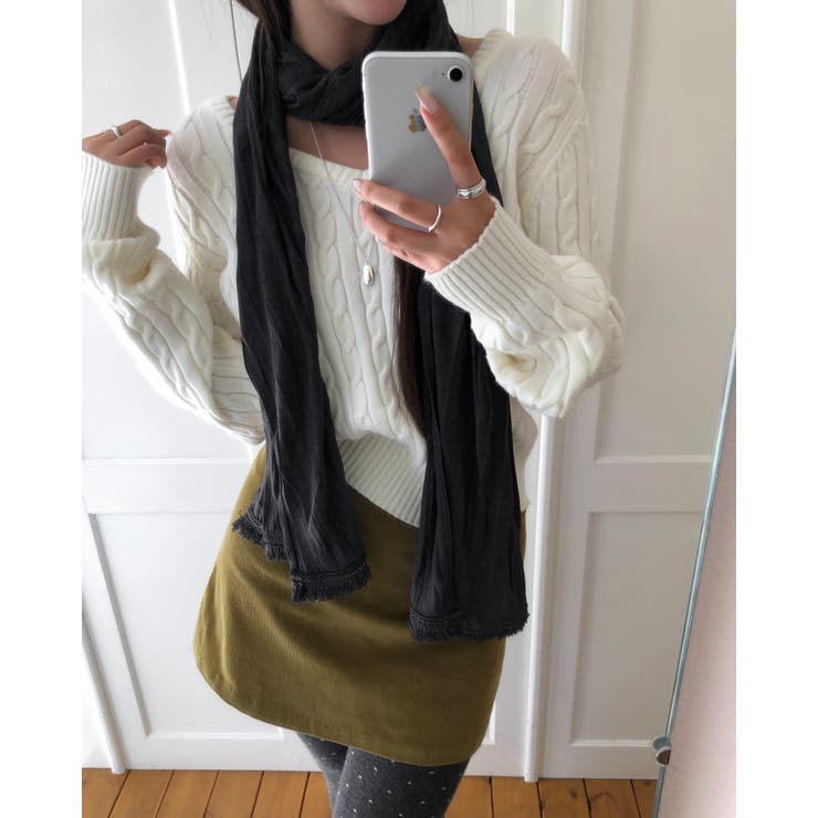 IVORY | ハイドゥン ケーブルVネックニット DG26636 | BEIDELLI