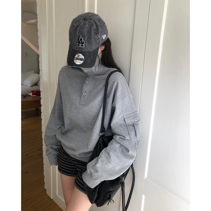 GRAY | テニー ルーズハイネックトレーナー DS26241 | BEIDELLI