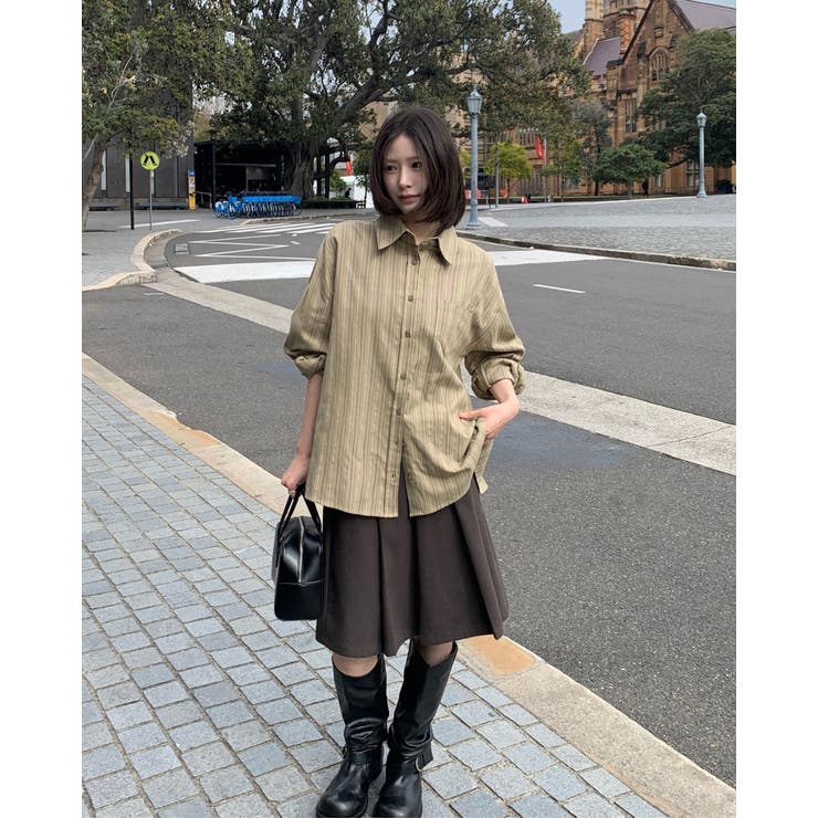 BROWN | エンディ ウールプリーツスカート  | BEIDELLI