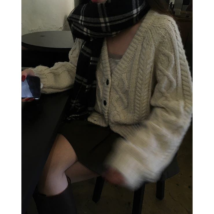 サンドカラー厚手カーディガン cd1279 | BEIDELLI | 詳細画像9 