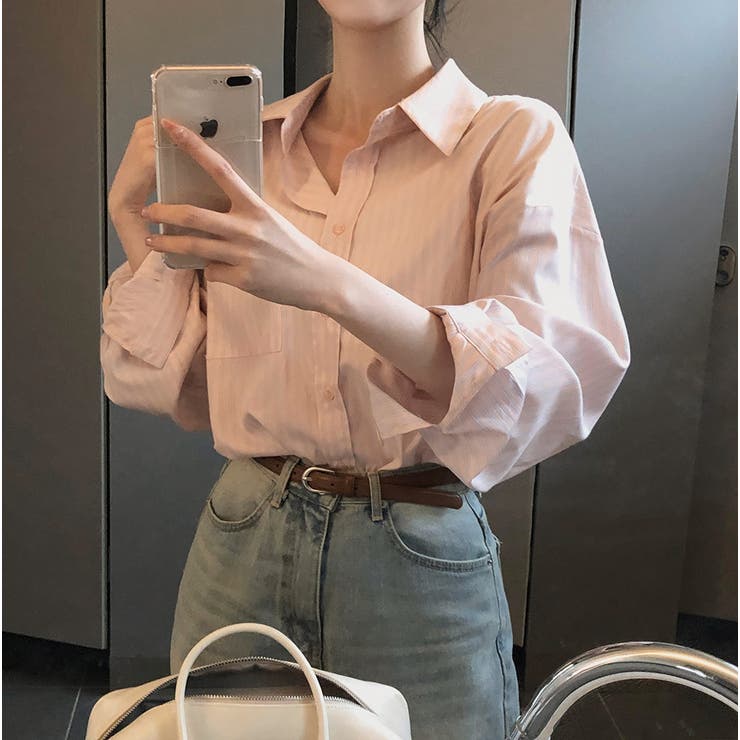 アロ、ストライプオーバーフィットシャツ bs1190 | BEIDELLI | 詳細画像9 