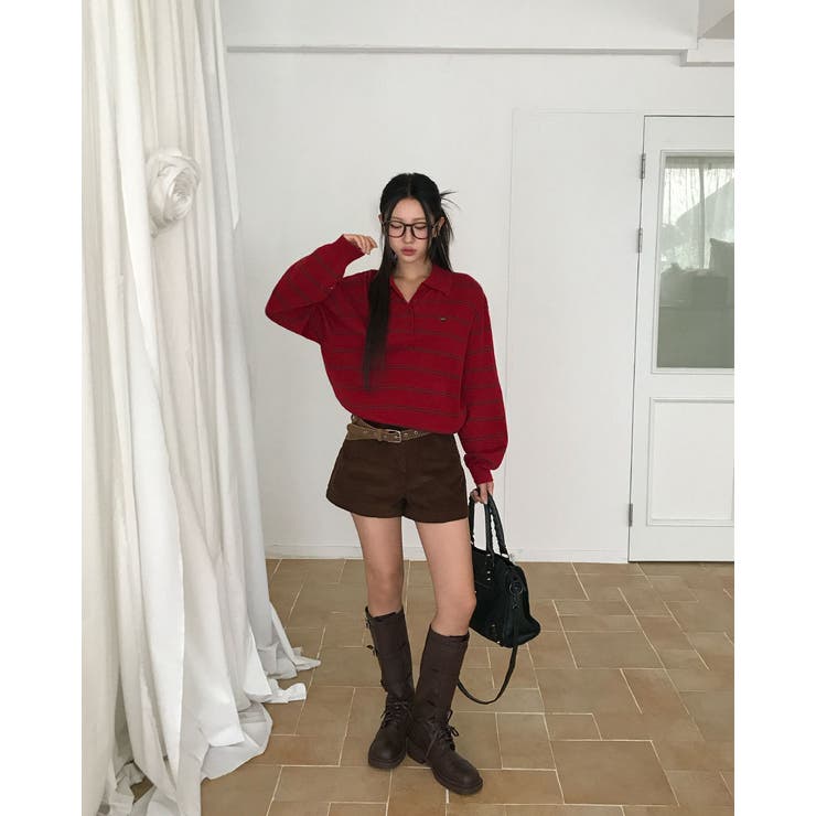 ダブルストライプ襟付きニット nt1309 | BEIDELLI | 詳細画像11 