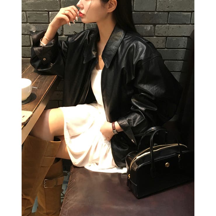 ロック、オーバーフィットスリットレザージャケット jk1158 | BEIDELLI | 詳細画像3 