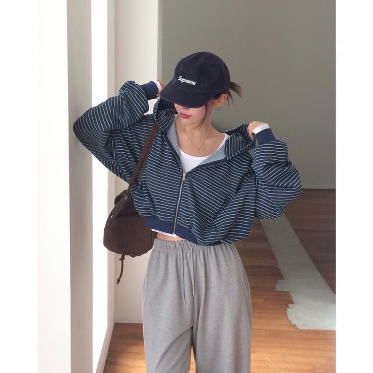 トミーストライプ フード付きジップアップ jp1181 | BEIDELLI | 詳細画像5 