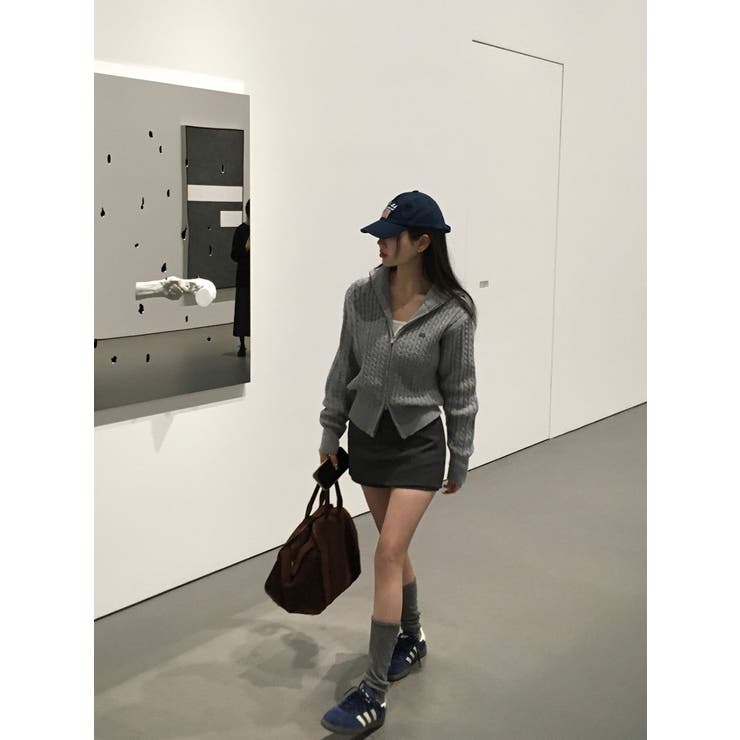 ペンダント付き、ケーブルニットジップアップ jp1177 | BEIDELLI | 詳細画像4 