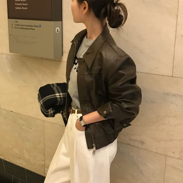 リニューアルver、ムースブルゾンレザージャケット jk1141 | BEIDELLI | 詳細画像3 