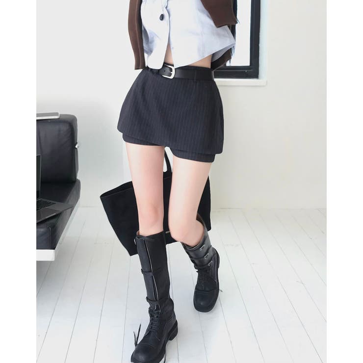 メガ ストライプレイヤードスカートパンツ sk1160 | BEIDELLI | 詳細画像3 