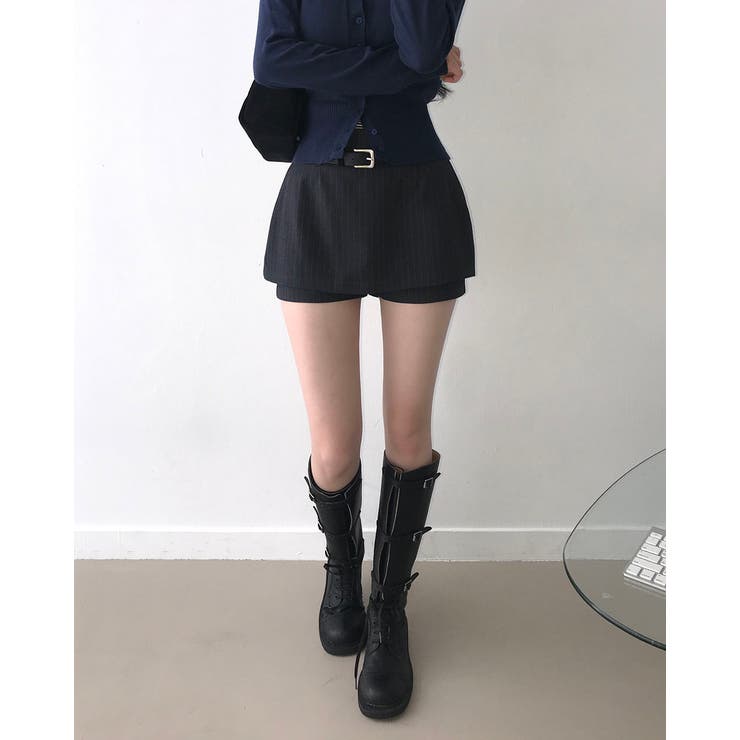 メガ ストライプレイヤードスカートパンツ sk1160 | BEIDELLI | 詳細画像8 