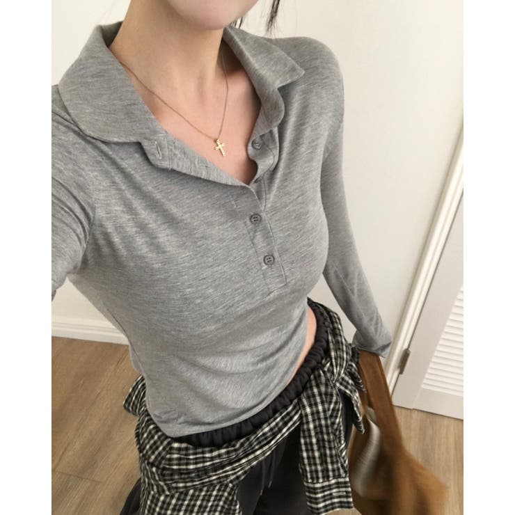 ペッパー カラー付きロングスリーブTシャツ ts1408 | BEIDELLI | 詳細画像6 