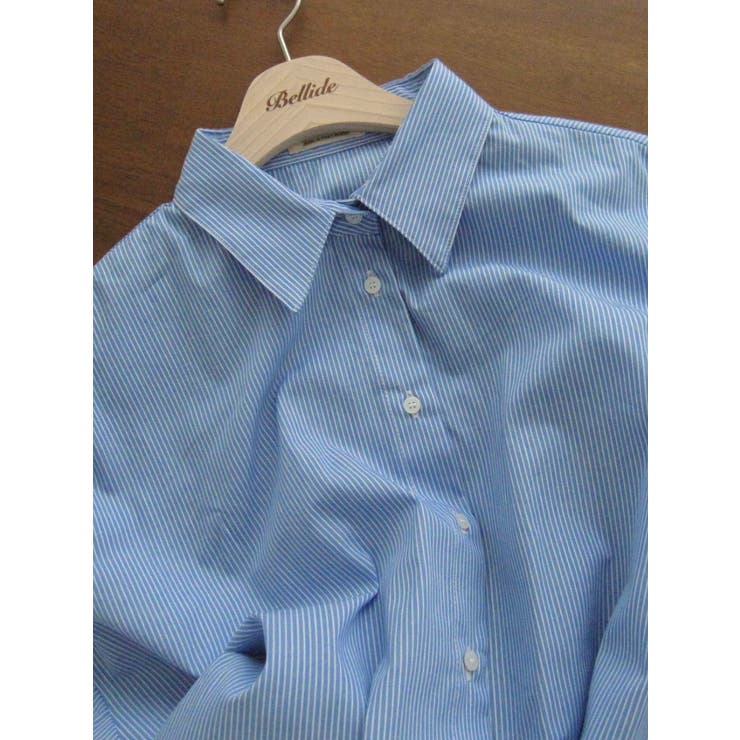 ブルー | ハーグ、ストライプルーズフィットシャツ bs1189 | BEIDELLI