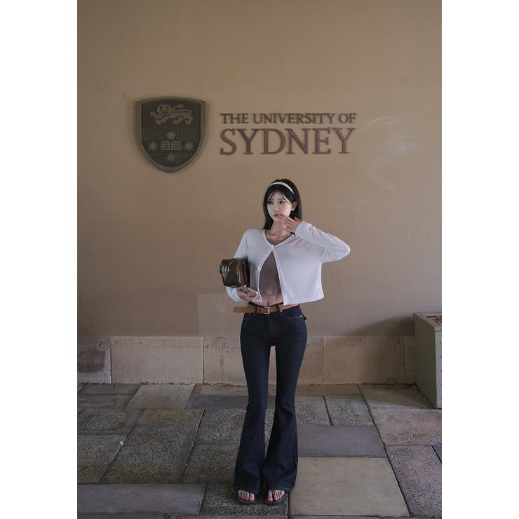 ペア、バックポケットフレアデニムパンツ pt1450 | BEIDELLI | 詳細画像7 