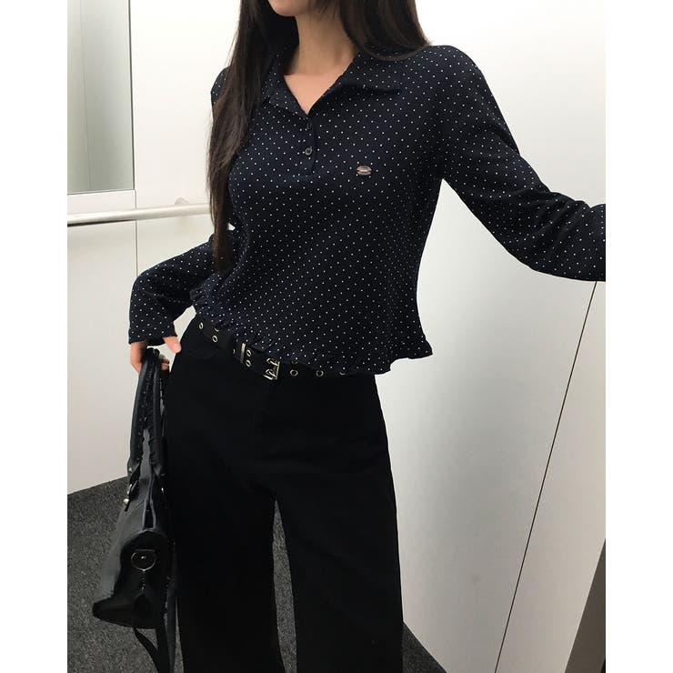 トゥイーティー フリルカラードットロングスリーブTシャツ ts1448 | BEIDELLI | 詳細画像4 