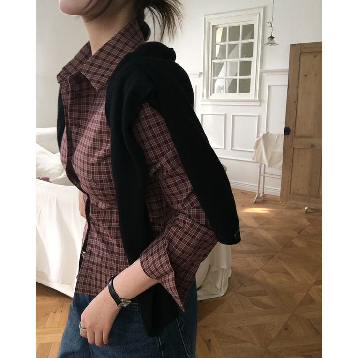 トリックスリムフィットチェックシャツ bs1207 | BEIDELLI | 詳細画像5 