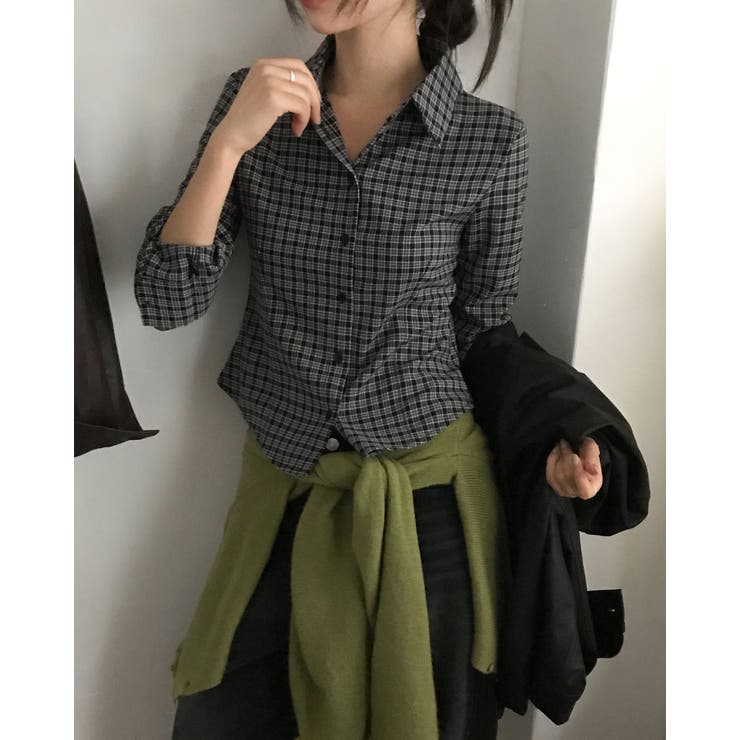 トリックスリムフィットチェックシャツ bs1207 | BEIDELLI | 詳細画像7 