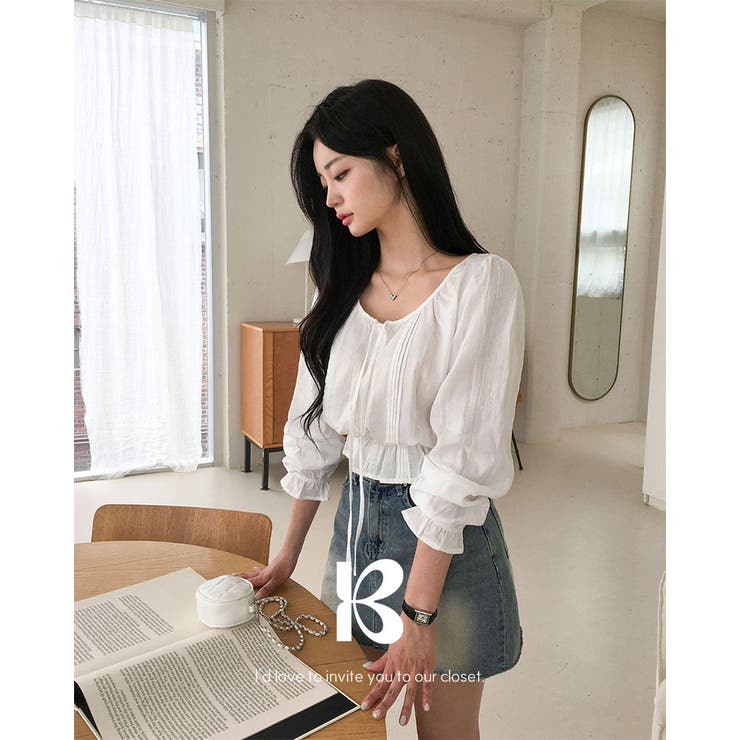 ロア、フリル長袖ブラウス bs1201 | BEIDELLI | 詳細画像1 