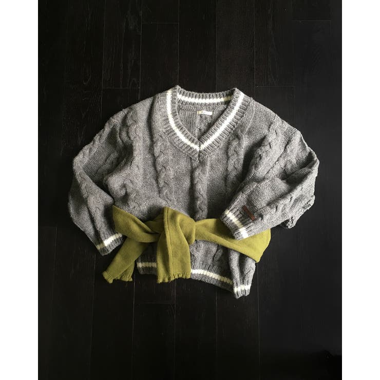 バゲット ケーブル オーバーフィット Vネック ニット nt1310 | BEIDELLI | 詳細画像5 