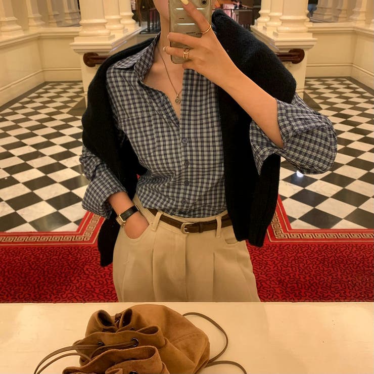 ピッピ、 スリムチェックシャツ・ブラウス bs1176 | BEIDELLI | 詳細画像2 