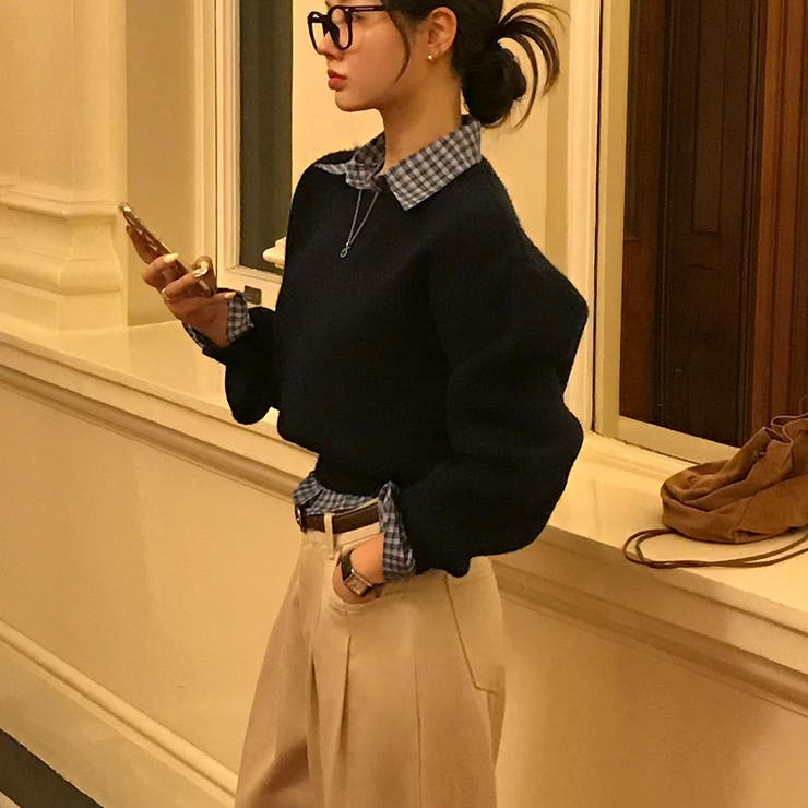 ピッピ、 スリムチェックシャツ・ブラウス bs1176 | BEIDELLI | 詳細画像3 