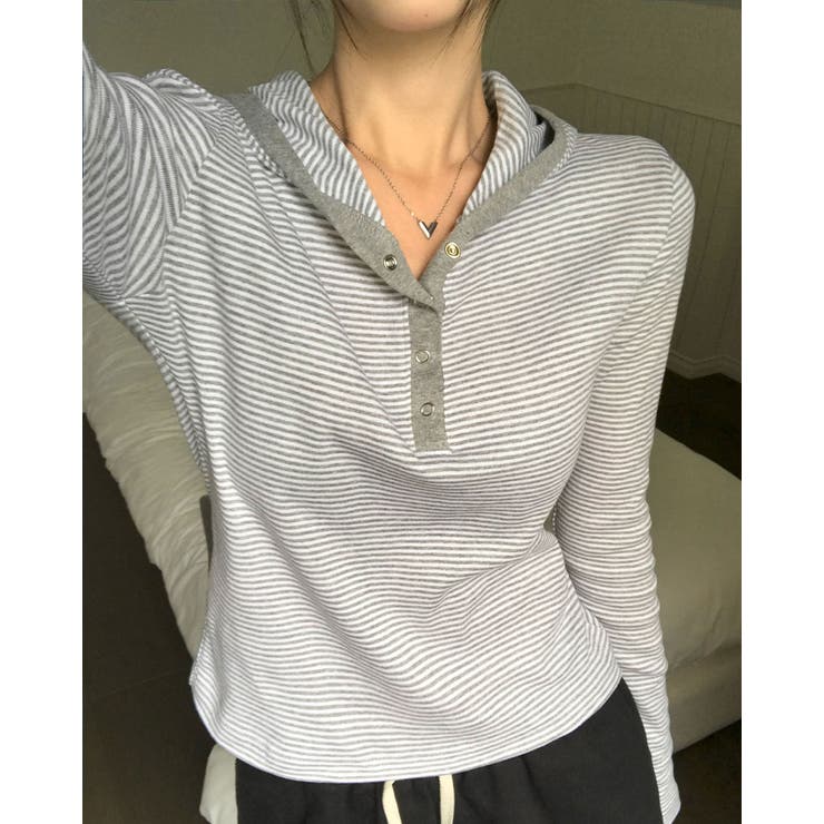 ボーダーフーディー長袖Tシャツ ts1454 | BEIDELLI | 詳細画像12 