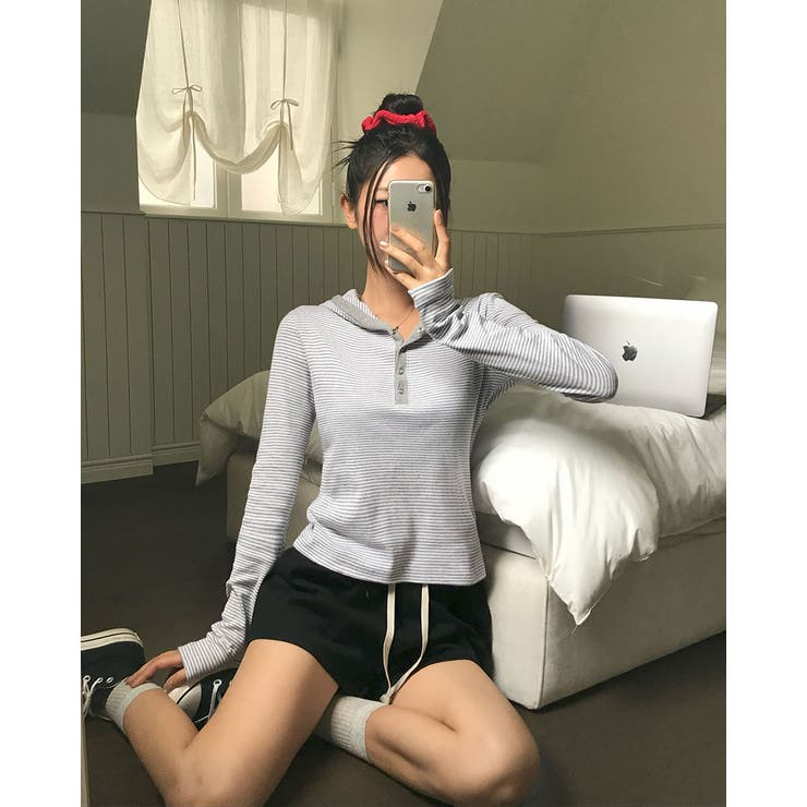 ボーダーフーディー長袖Tシャツ ts1454 | BEIDELLI | 詳細画像13 