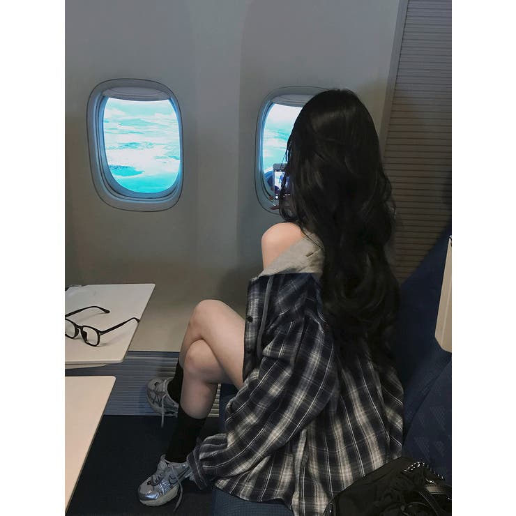 フード付き、ルーズフィットチェックシャツ bs1188 | BEIDELLI | 詳細画像6 