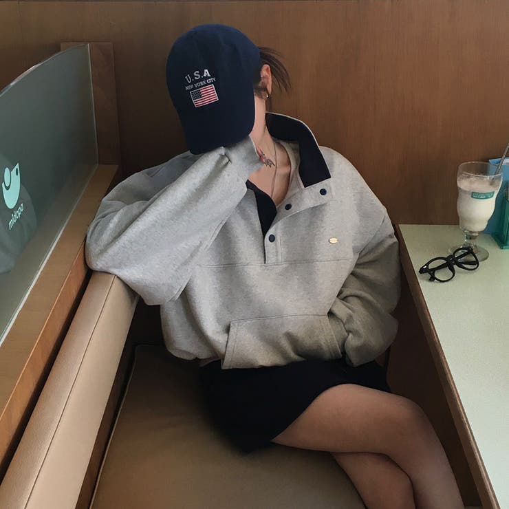 ルーズフィット配色プラケットトレーナー ts1374 | BEIDELLI | 詳細画像3 