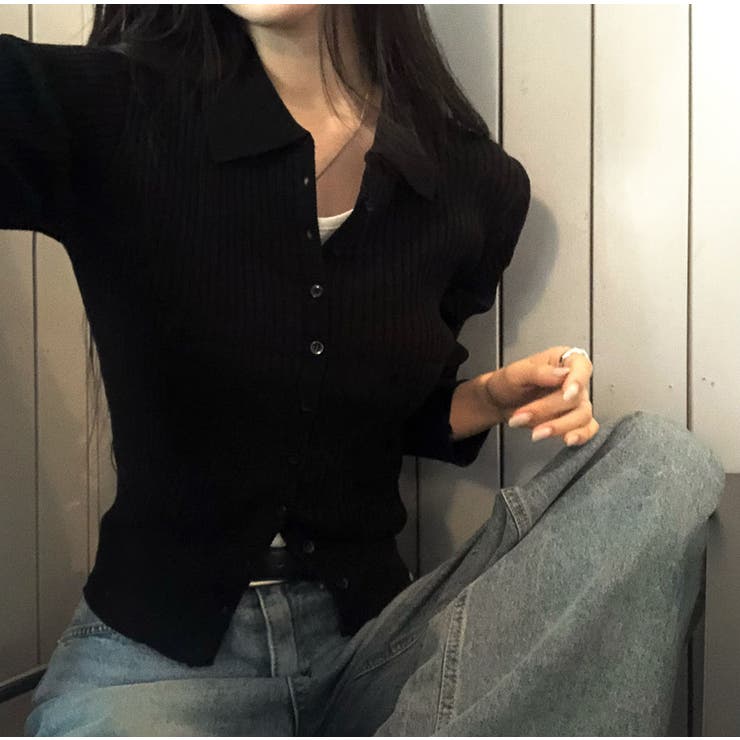 ビビッド、カラーネックリブニットカーディガン cd1245 | BEIDELLI | 詳細画像13 