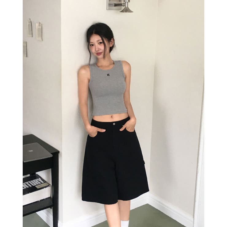 NEW_リブクロップド刺繍キャミソール ts1439 | BEIDELLI | 詳細画像5 