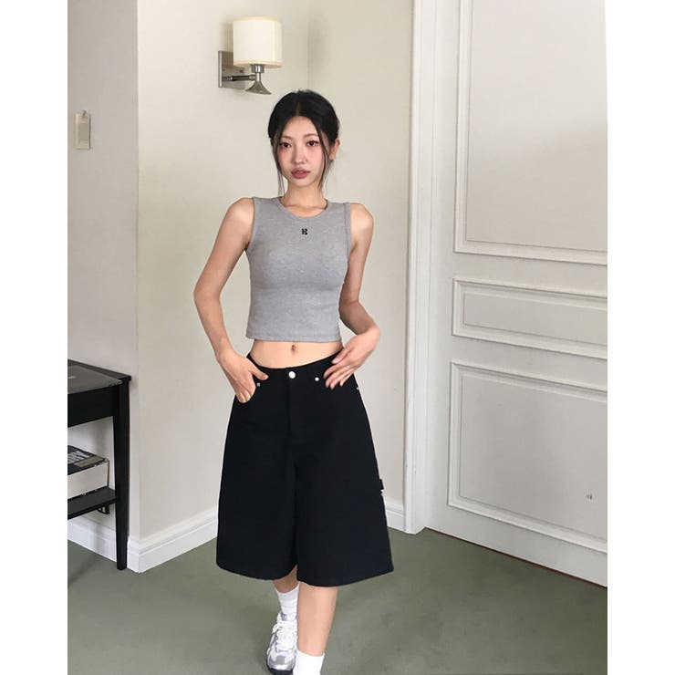 NEW_リブクロップド刺繍キャミソール ts1439 | BEIDELLI | 詳細画像7 