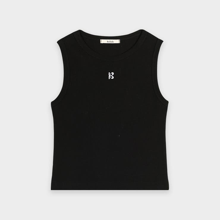 ブラック | NEW_リブクロップド刺繍キャミソール ts1439 | BEIDELLI