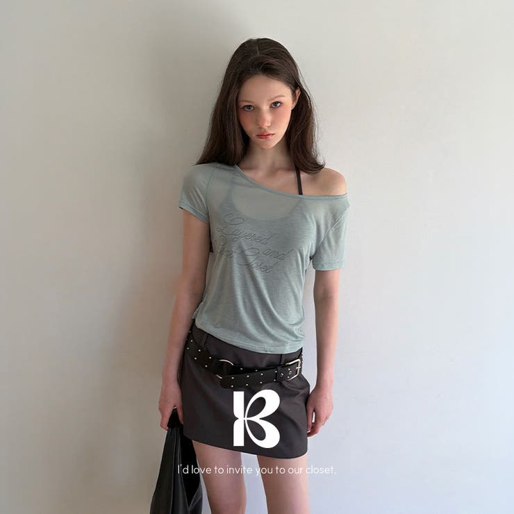 スカイブルー | ベヌ シースルー半袖Tシャツ ts1484 | BEIDELLI