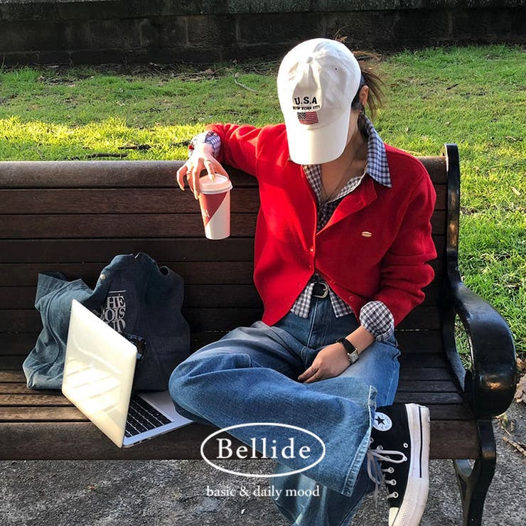 レッド | デイ、ラウンドペンダントカーディガン cd1249 | BEIDELLI