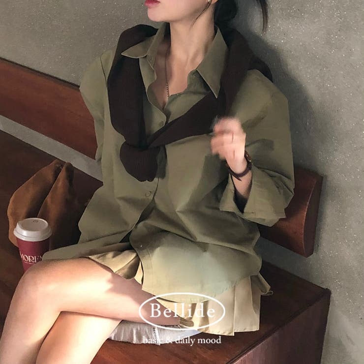 カーキ | ウィーク、スタンダードデイリーシャツ・ブラウス bs1182 | BEIDELLI