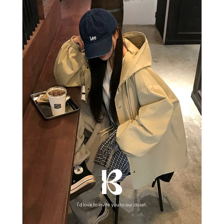 ベージュ | クラン フード付きミリタリージャケット jk1163 | BEIDELLI