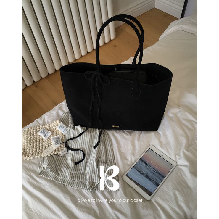 ブラック | サーモン スエードトートバッグ bg1049 | BEIDELLI