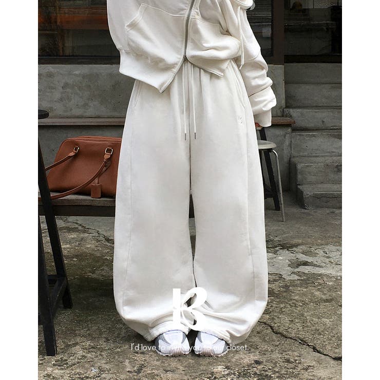 ホワイト | NEWリッツ スリットラインワイドトレーニングパンツ pt1490 | BEIDELLI